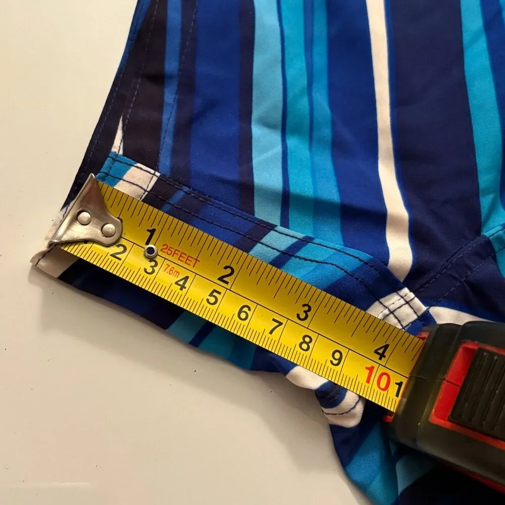 2xist Blue Striped Swim Shorts